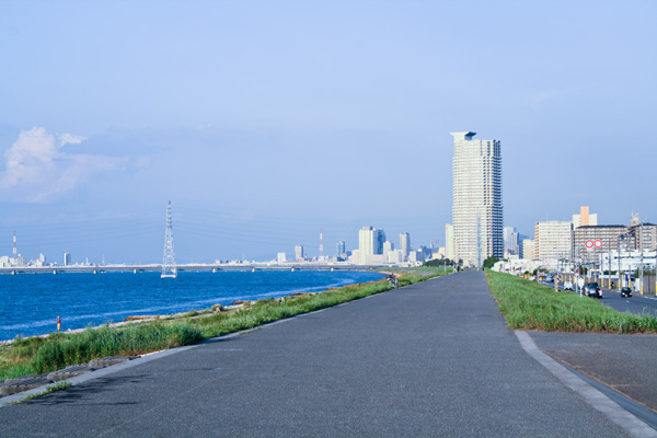 淀川堤防の写真
